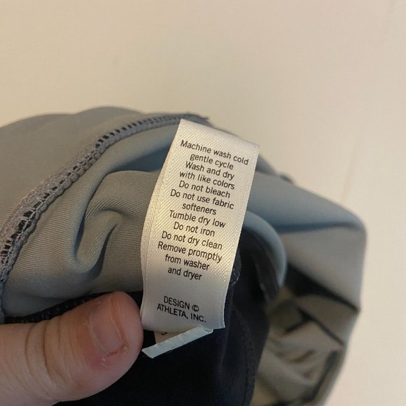 Athleta Homestretch Run Tights Womens M Gray Black Colorblock Athletic Stretch - Picture 7 of 12